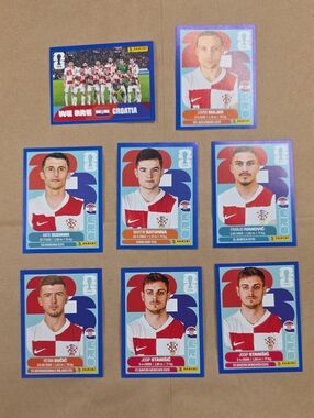 2026 World Cup Croatia Soccer Team Panini Stickers Blue Version.